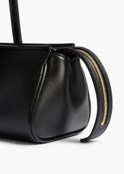 Donna Shoulder Bag in Black Leather