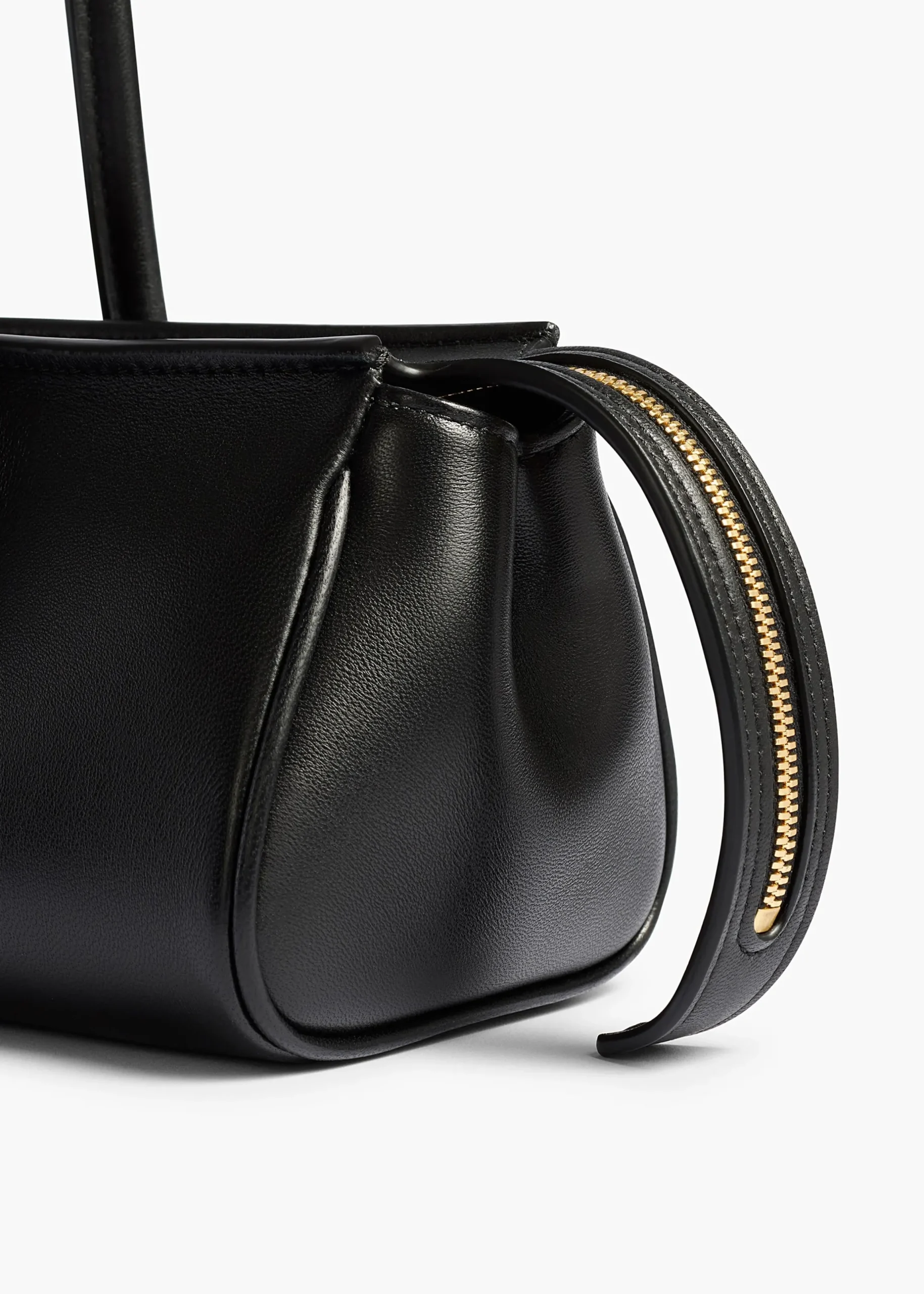 Donna Shoulder Bag in Black Leather