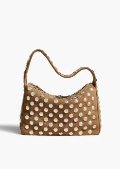 Elena Bag in Mud Suede with Studs