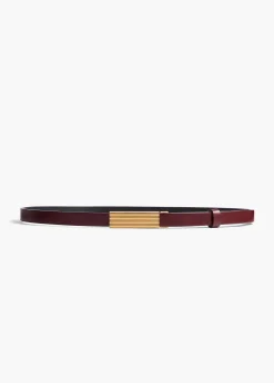 Empire Belt in Oxblood Leather with Gold