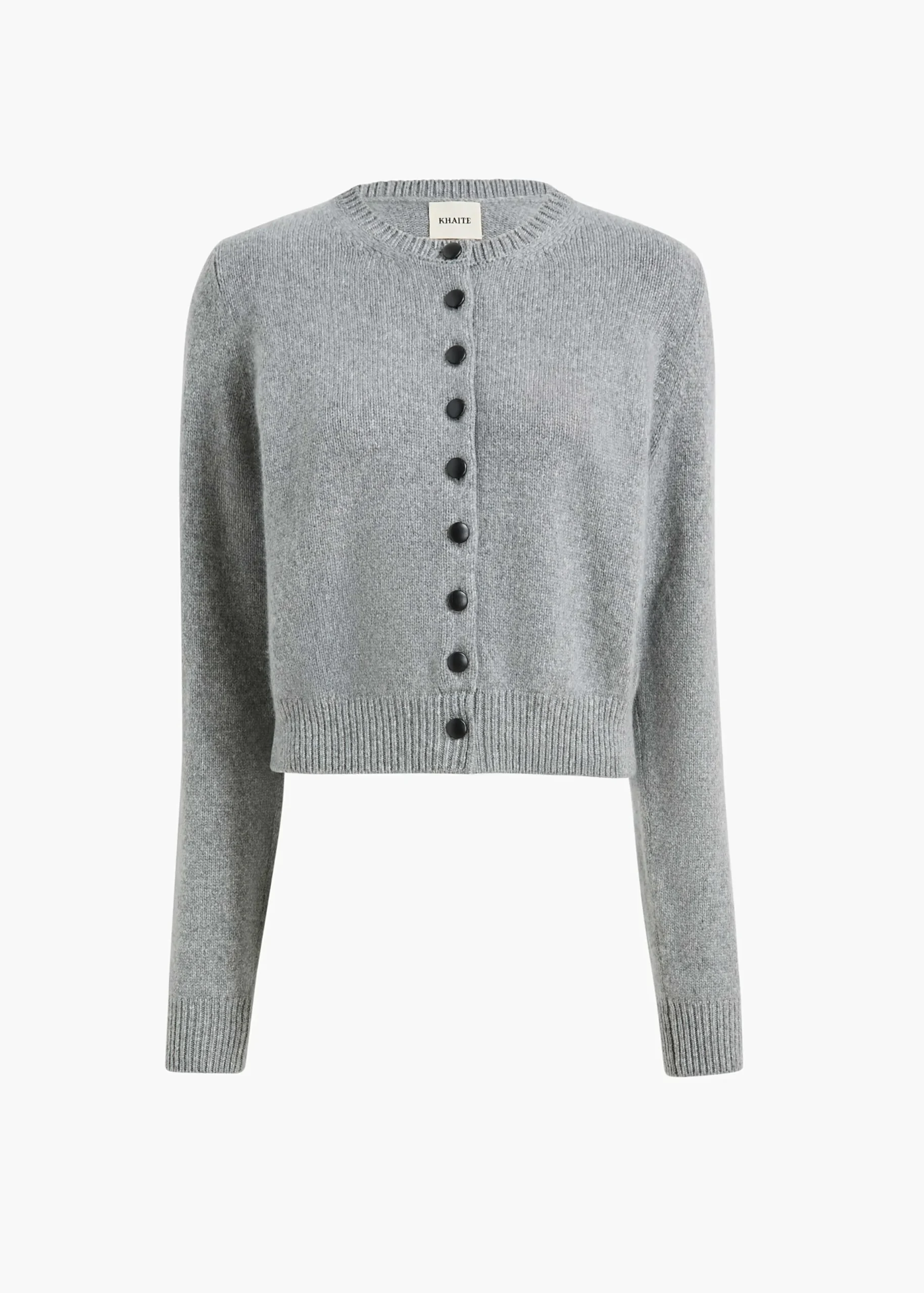 Everheart Cardigan in Fog with Leather Buttons