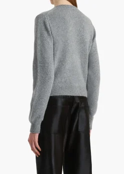 Everheart Cardigan in Fog with Leather Buttons