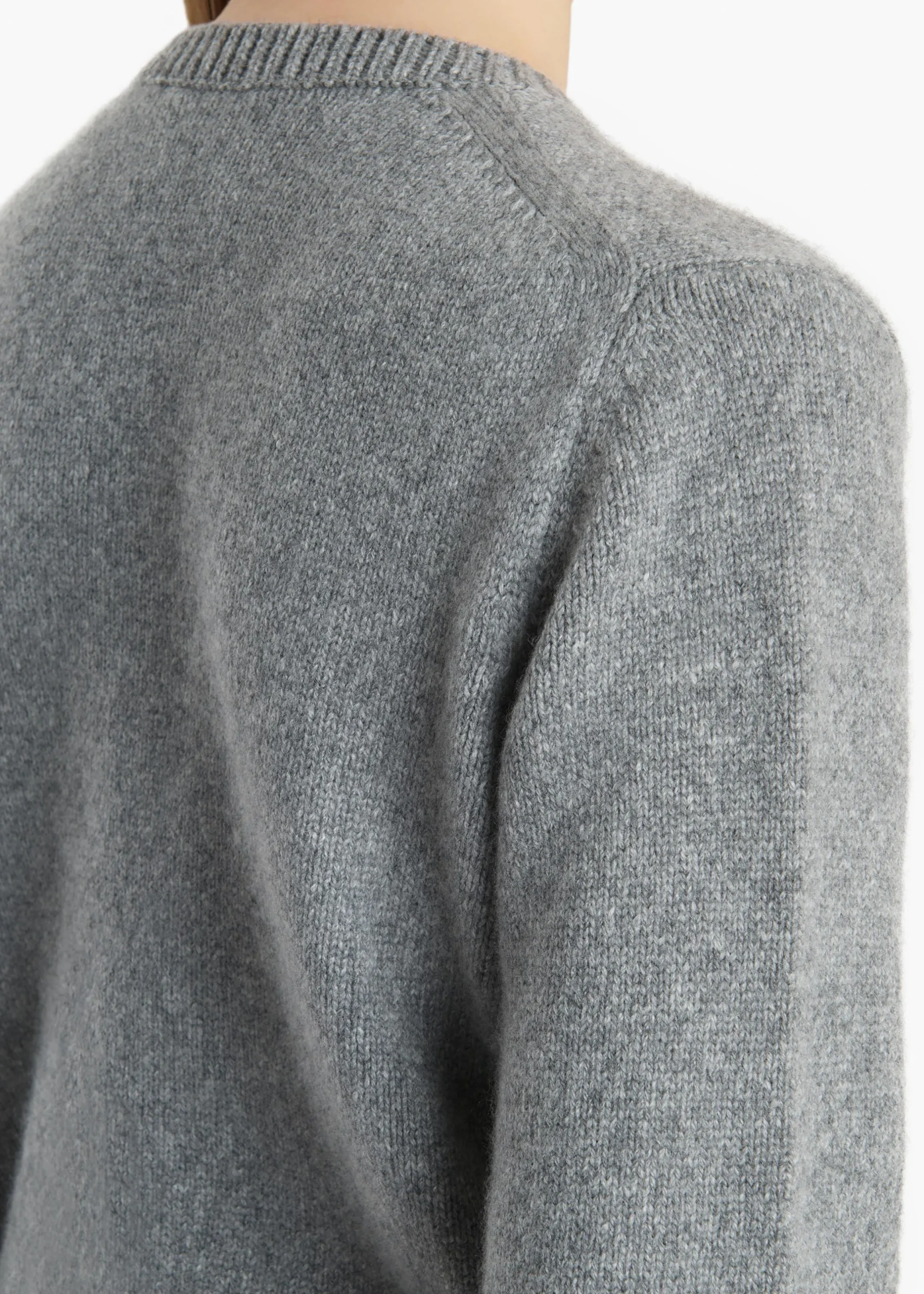 Everheart Cardigan in Fog with Leather Buttons