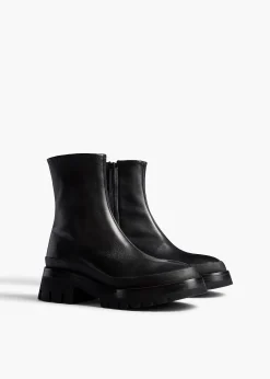Fallon Boot in Black Leather