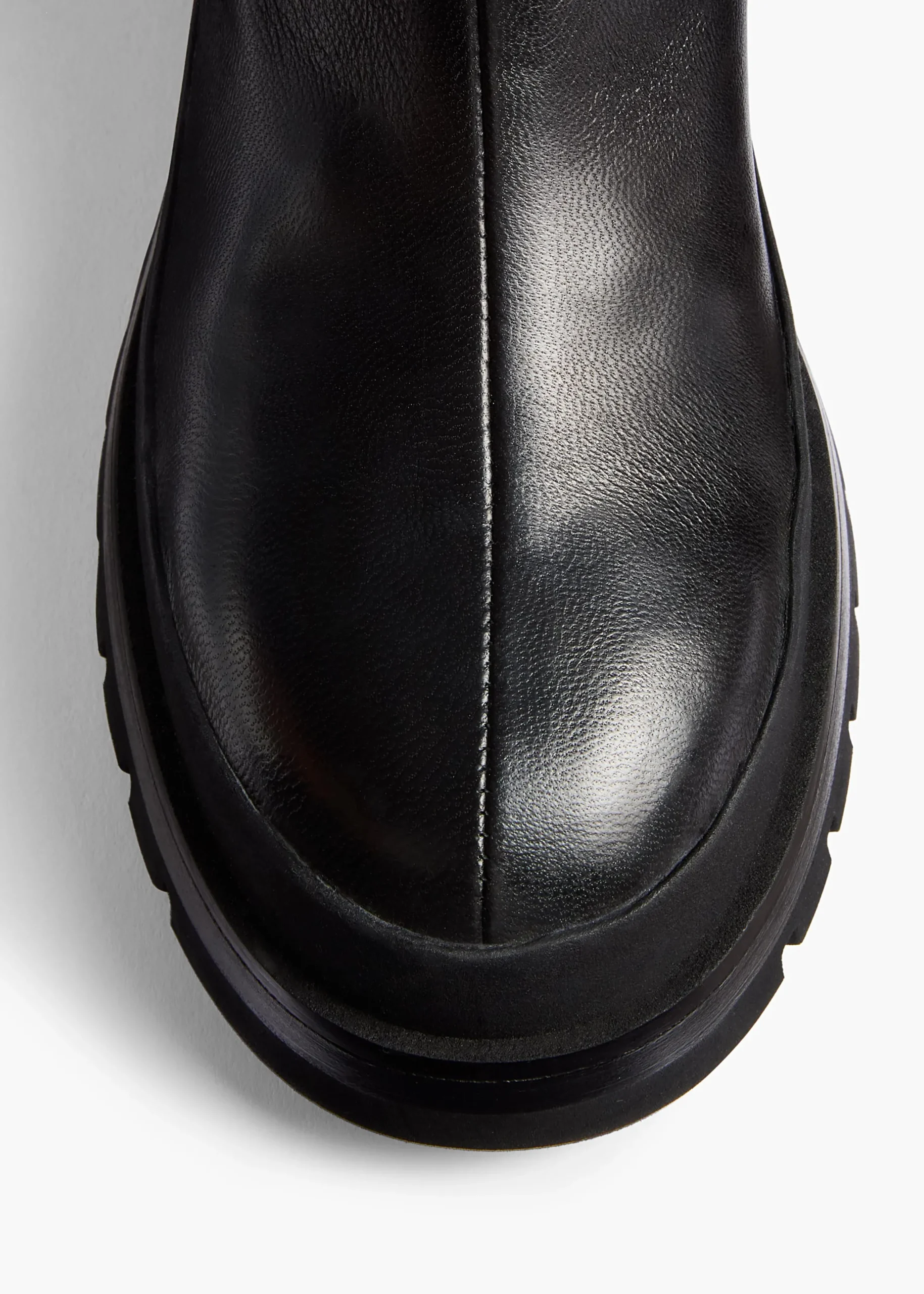 Fallon Over-the-Knee Boot in Black Leather