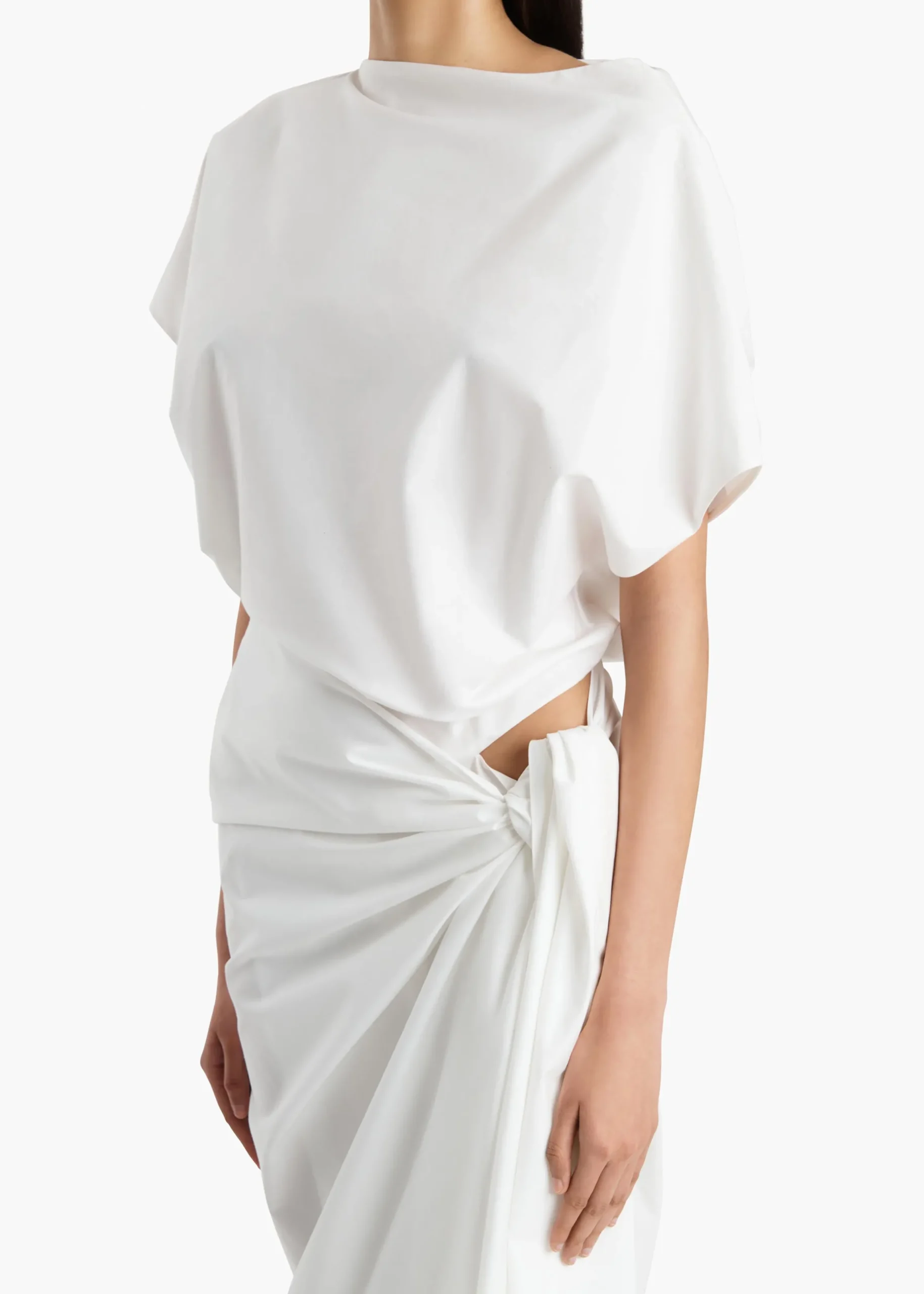 Fray Dress in Chalk