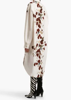 Gloria Dress in Cream and Red
