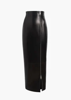 Gres Skirt in Black Leather
