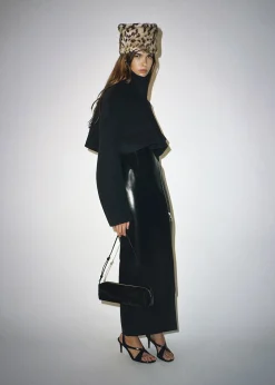 Gres Skirt in Black Leather