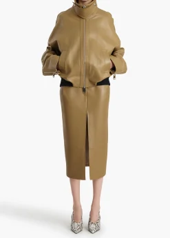 Hamett Jacket in Gold Ochre Leather