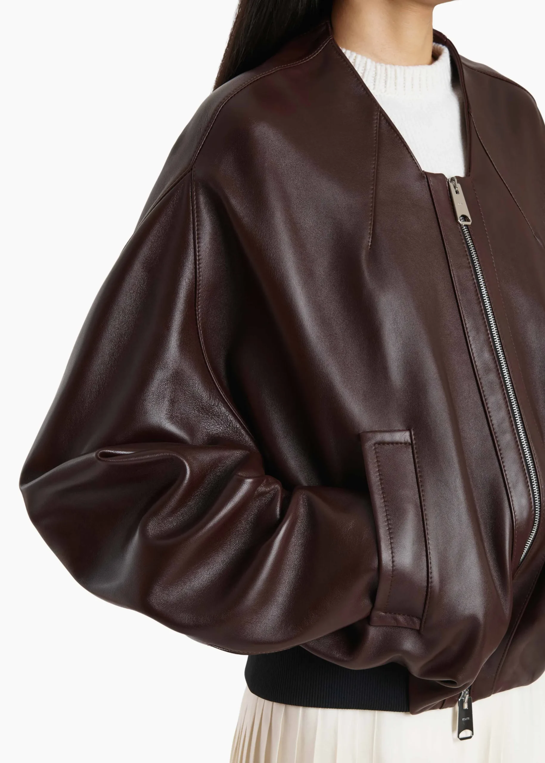 Hewit Jacket in Bordeaux Leather