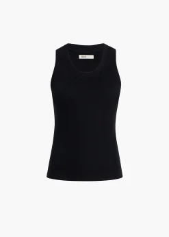 Isha Top in Black Silk Cashmere Jersey