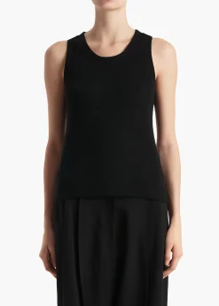 Isha Top in Black Silk Cashmere Jersey