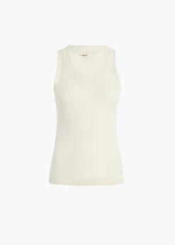 Isha Top in Cream Silk Cashmere Jersey