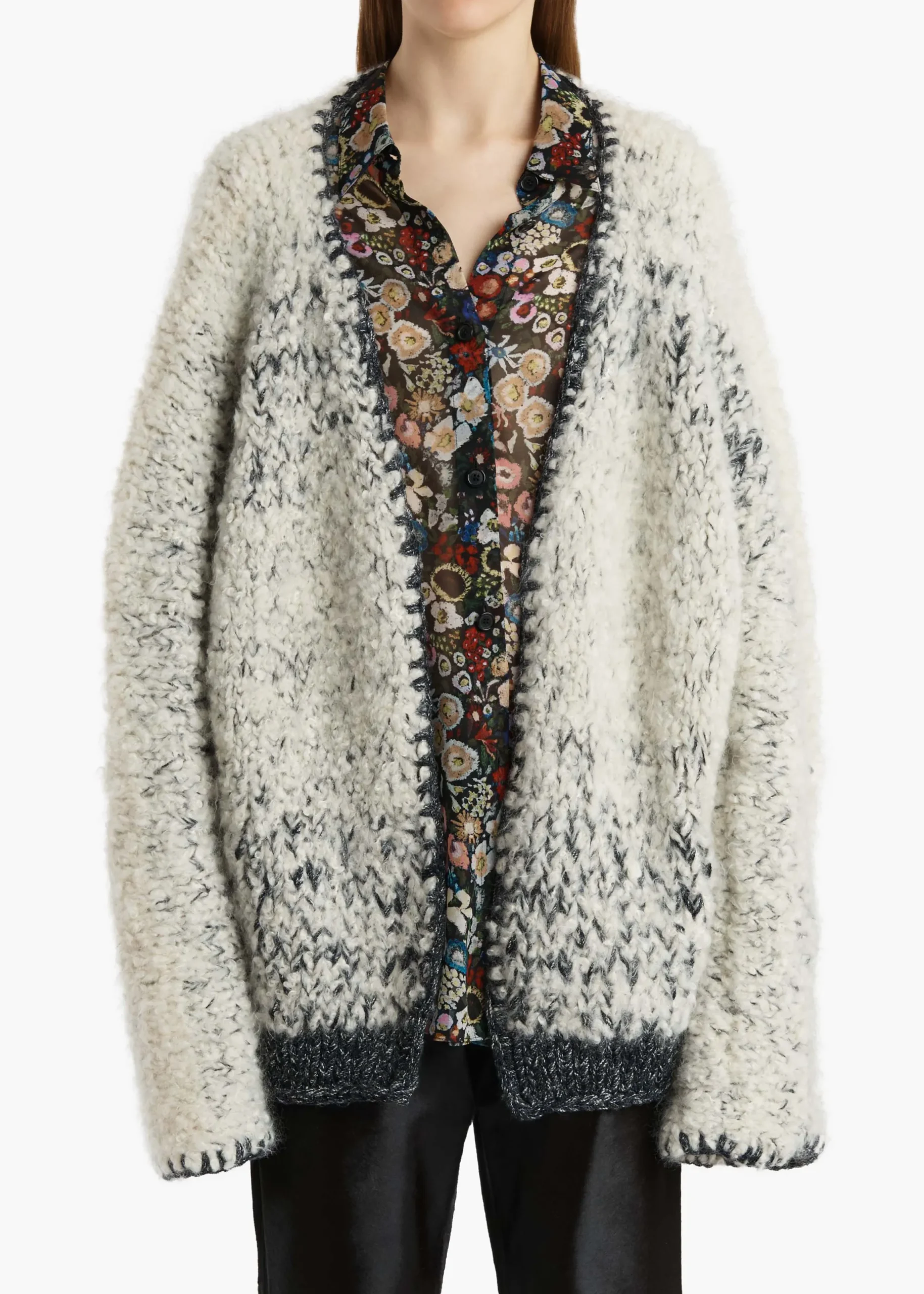 Jack Cardigan in Black and Glaze