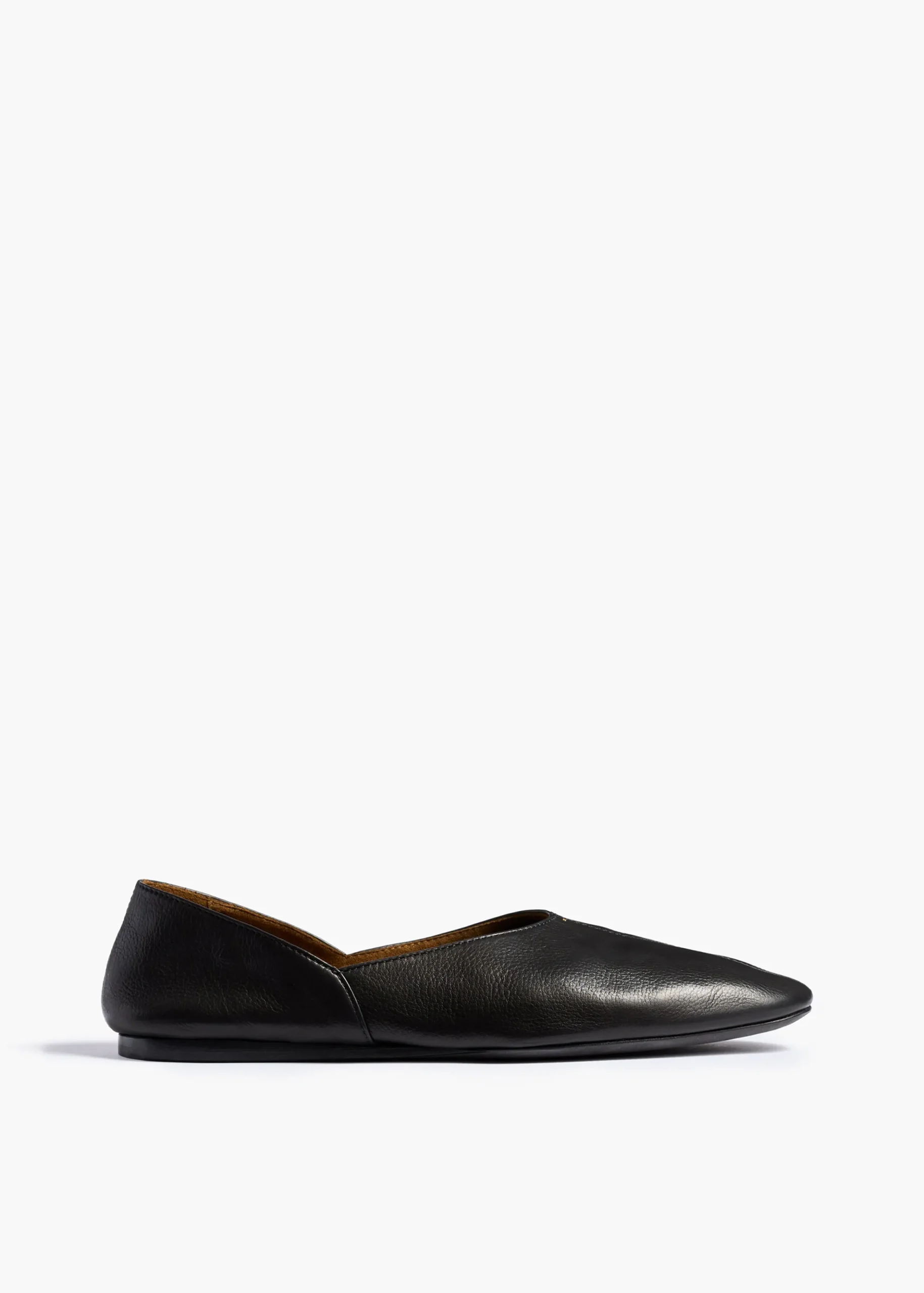 Jane Flat in Black Leather