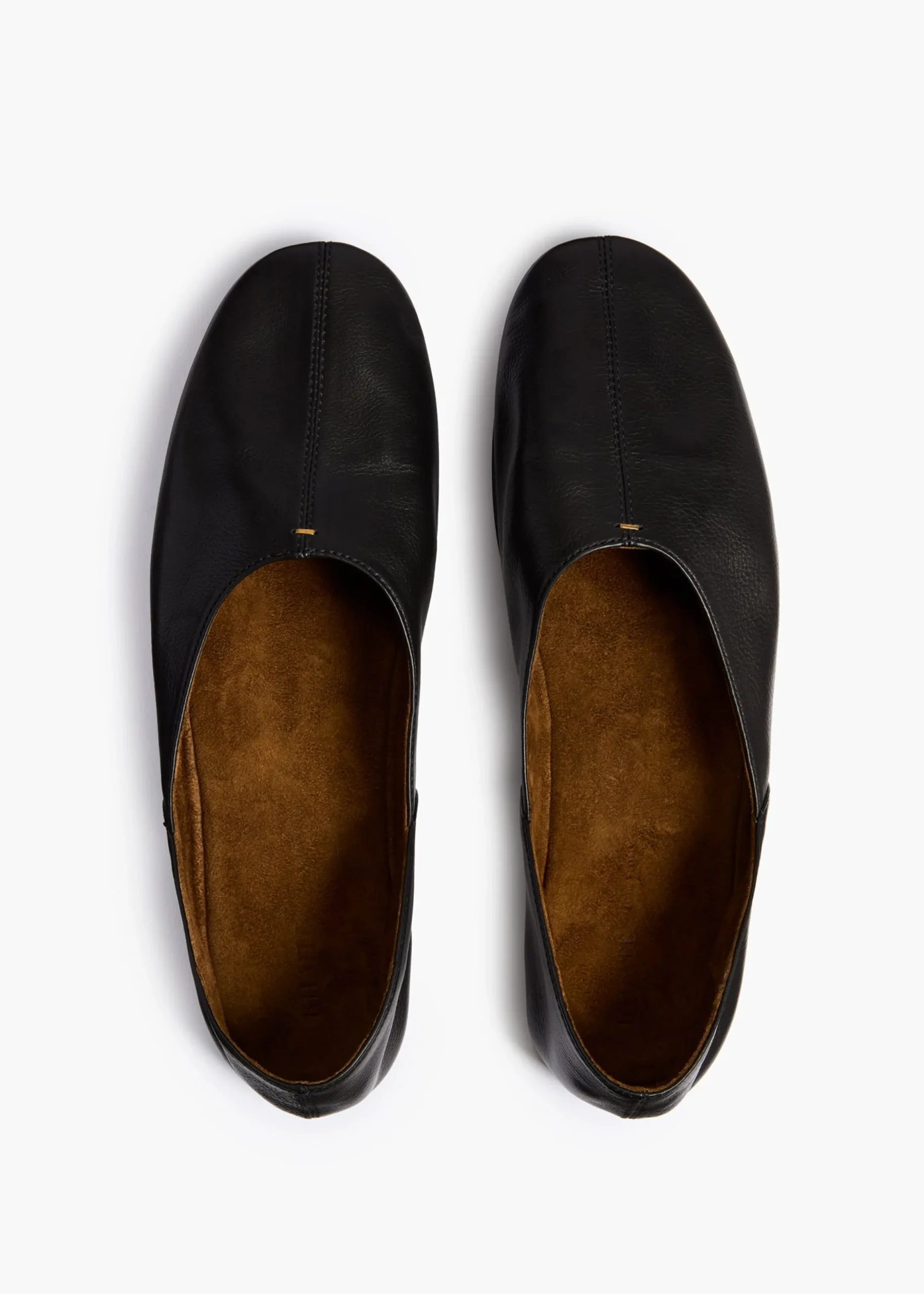 Jane Flat in Black Leather