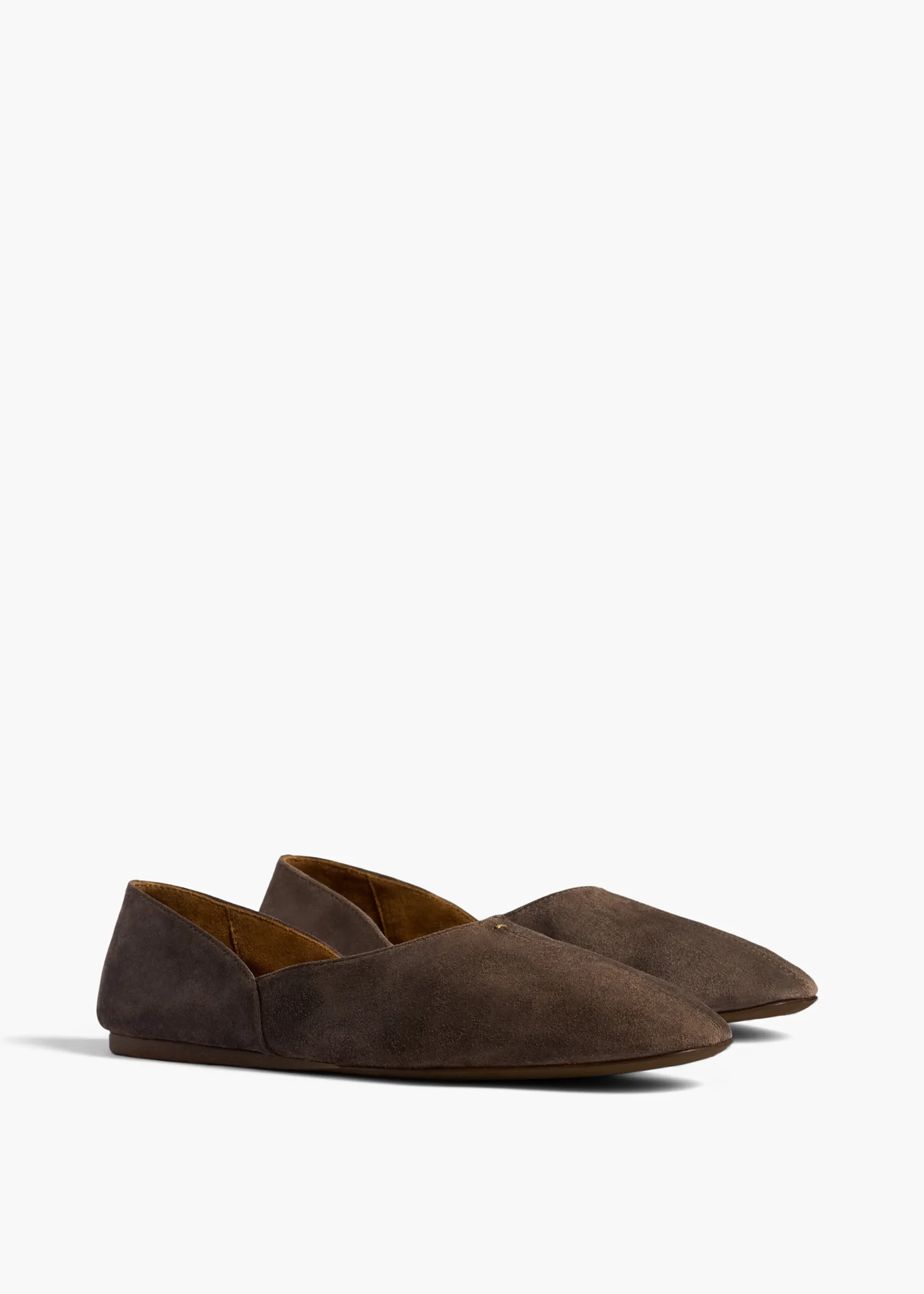 Jane Flat in Sable Suede