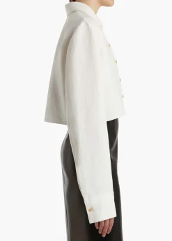 Jasen Top in Cream Linen