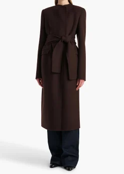 Jelson Coat in Dark Brown