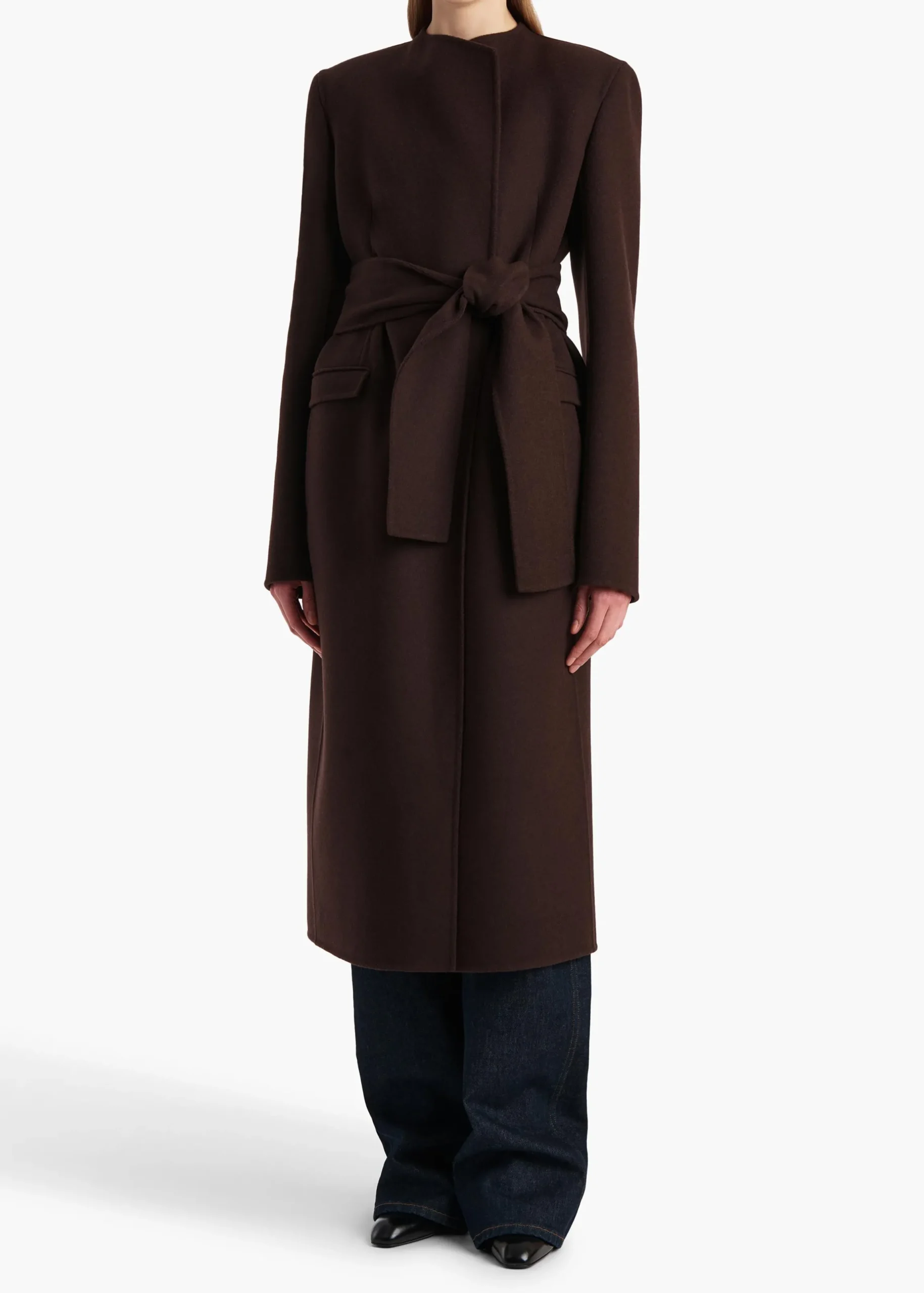 Jelson Coat in Dark Brown