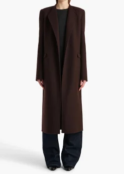 Jelson Coat in Dark Brown