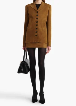 Jett Skirt in Toffee Suede