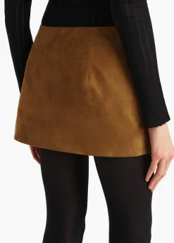 Jett Skirt in Toffee Suede