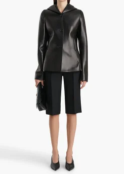 June Jacket in Black Leather