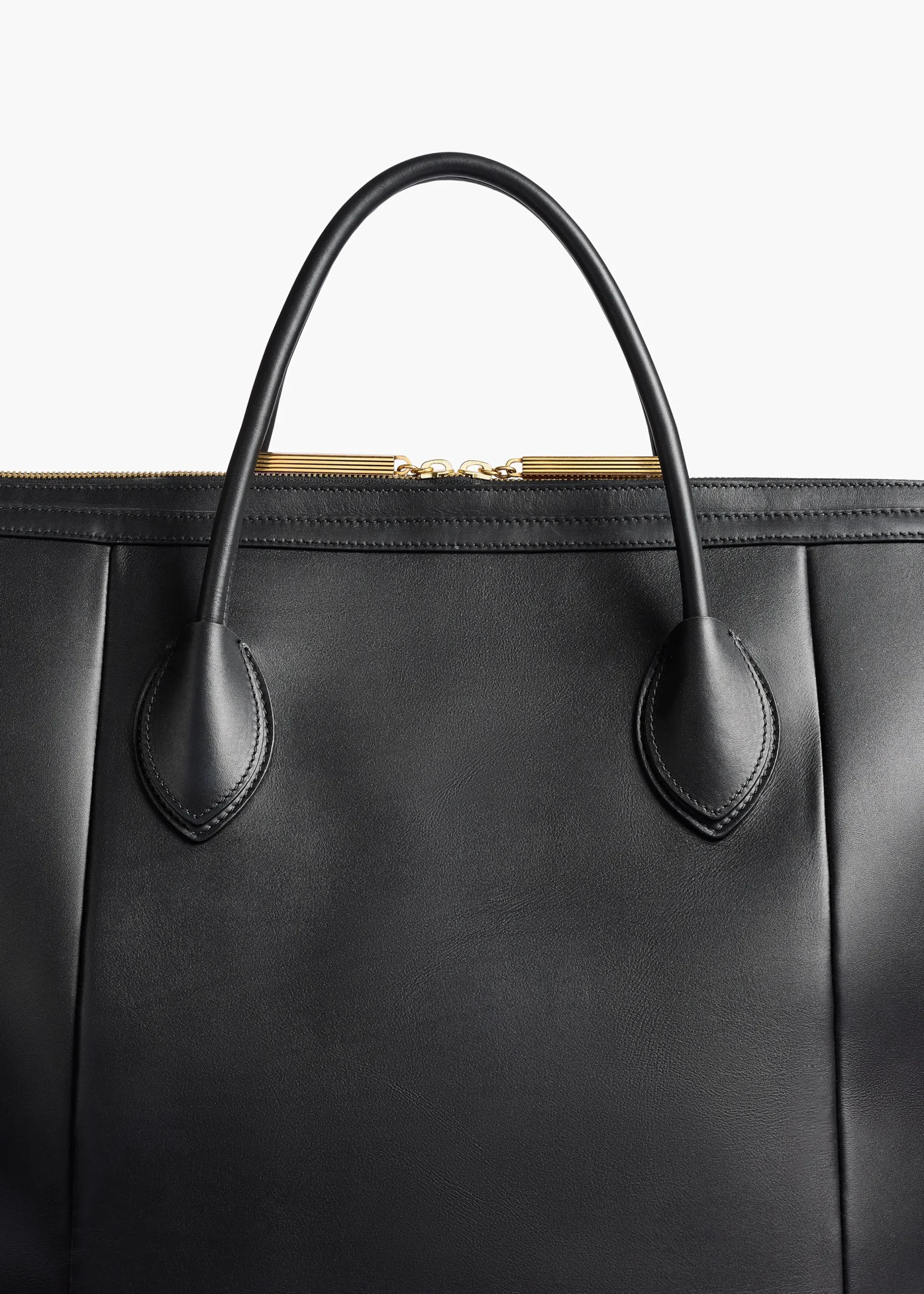 Kasia Tote in Black Leather with Zebra Print Haircalf