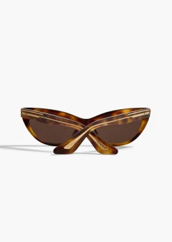 KHAITE x Oliver Peoples 1963C in Dark Mahogany and Brown
