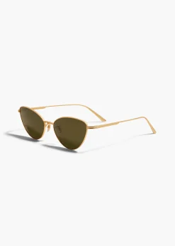 KHAITE x Oliver Peoples 1998C in Gold and Vibrant Green