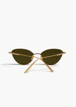 KHAITE x Oliver Peoples 1998C in Gold and Vibrant Green