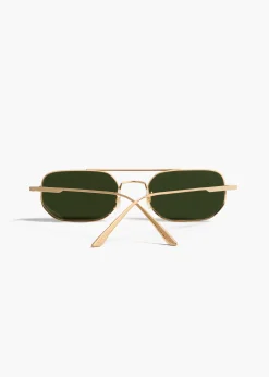 KHAITE x Oliver Peoples 1989C in Gold and Green