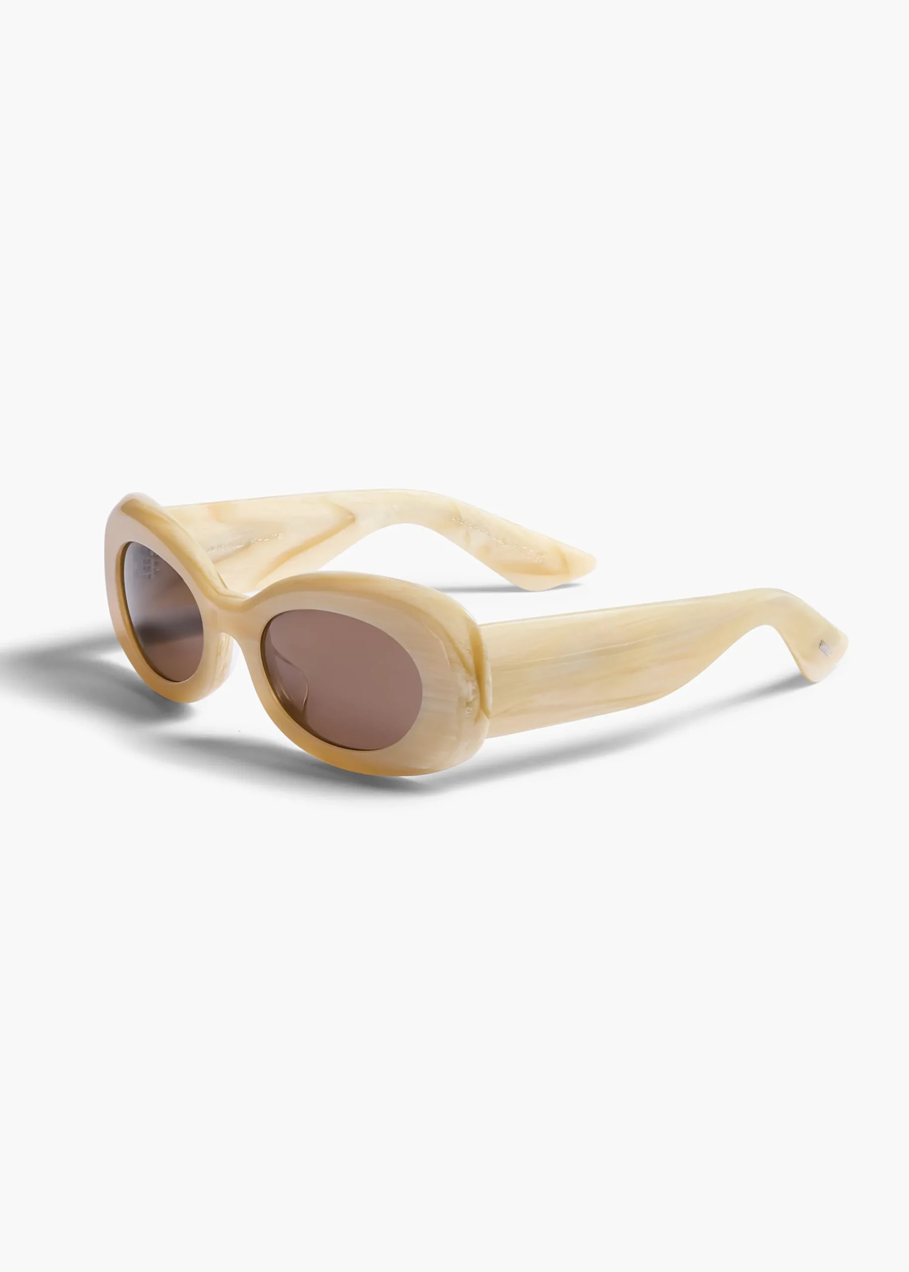 KHAITE x Oliver Peoples 1992C in Beige Silk and Brown