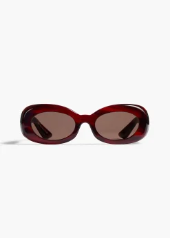 KHAITE x Oliver Peoples 1992C in Bordeaux Bark and Brown