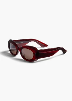 KHAITE x Oliver Peoples 1992C in Bordeaux Bark and Brown