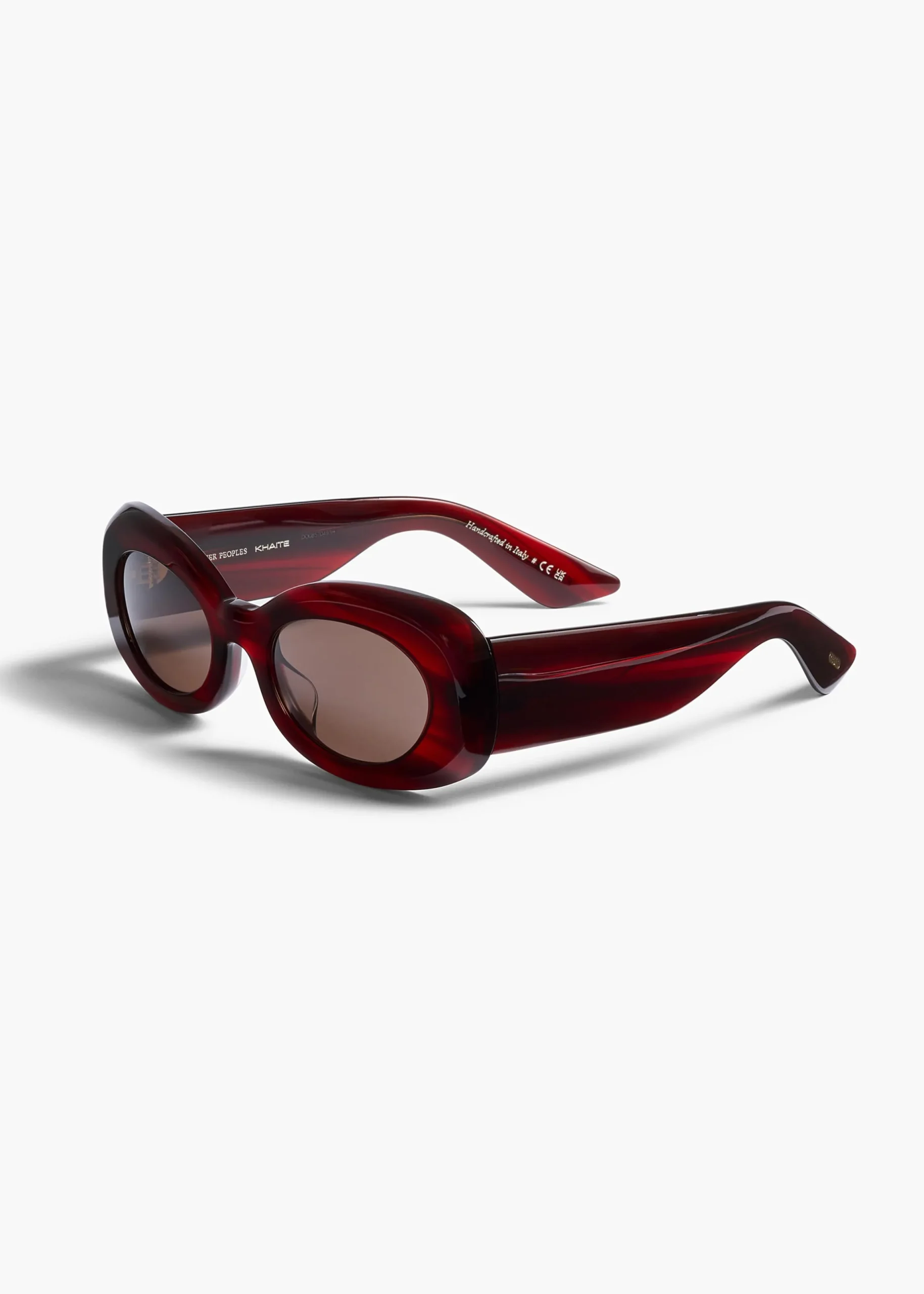 KHAITE x Oliver Peoples 1992C in Bordeaux Bark and Brown