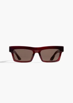 KHAITE x Oliver Peoples 1985C in Bordeaux Bark and Brown