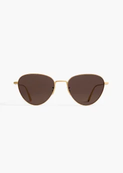 KHAITE x Oliver Peoples 1991C in Gold and Brown