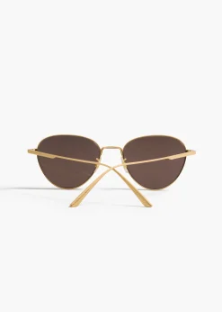 KHAITE x Oliver Peoples 1991C in Gold and Brown