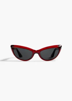 KHAITE x Oliver Peoples 1963C in Dark Red and Grey