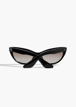 KHAITE x Oliver Peoples 1963C in Black and Soft Tan Gradient