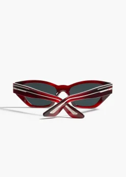 KHAITE x Oliver Peoples 1961C in Bordeaux Bark and Grey