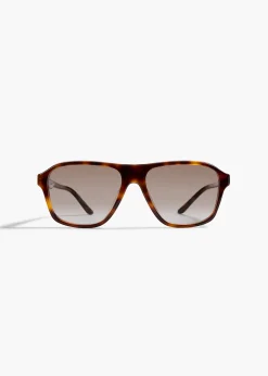 KHAITE x Oliver Peoples 1978RX in Dark Mahogany and Soft Tan Gradient