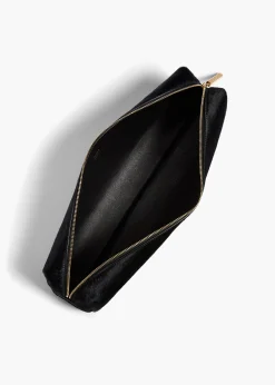 Kye Pencil Case in Black Haircalf