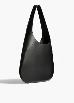 Large Joan Hobo in Black Leather