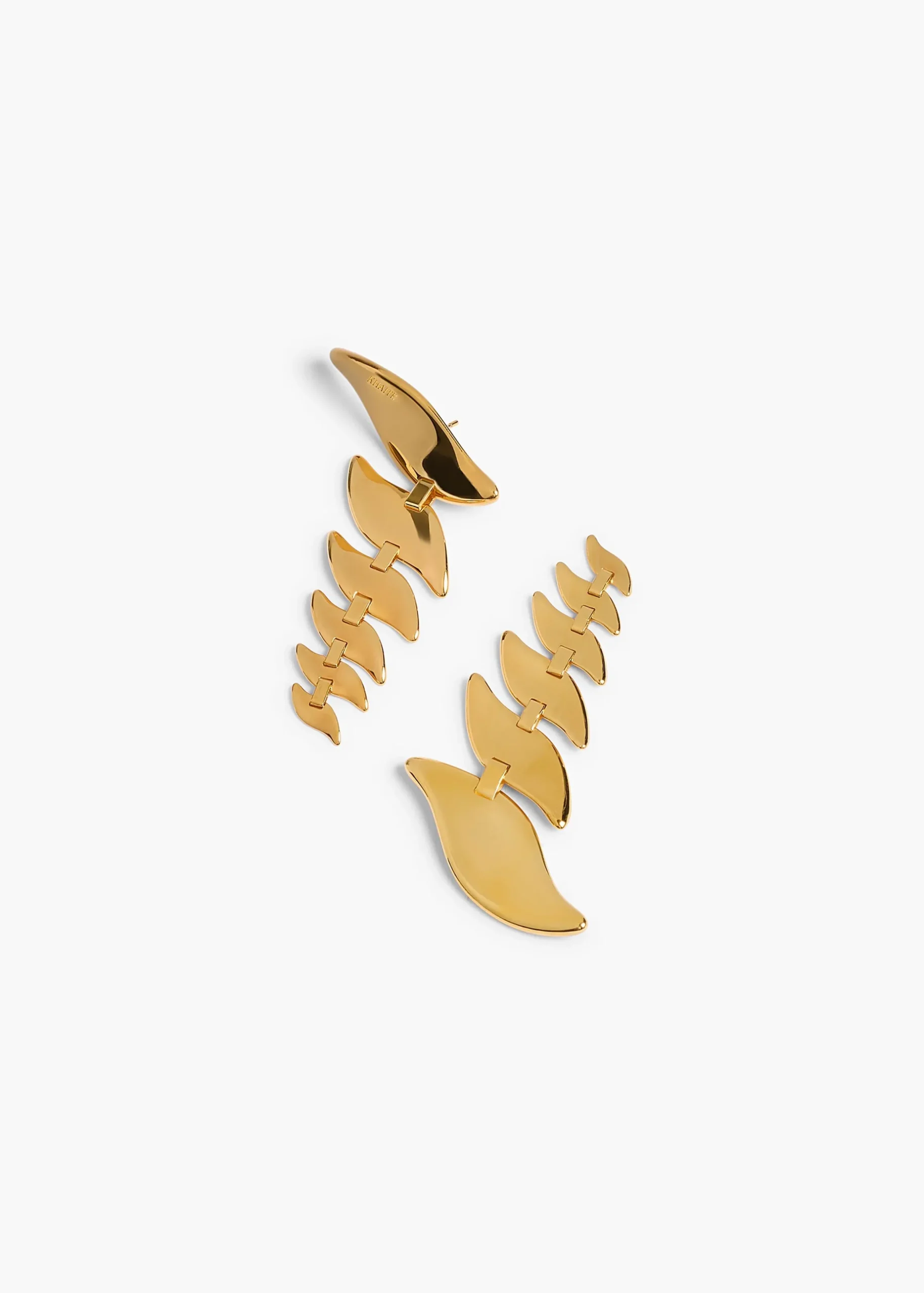 Leaf Cascading Earrings in Gold