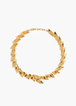 Leaf Chain Necklace in Gold