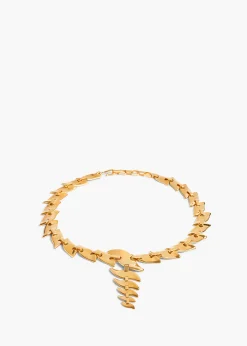 Leaf Chain Necklace in Gold